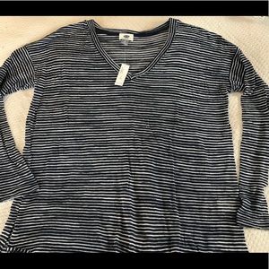 Old navy navy striped pullover large NEW